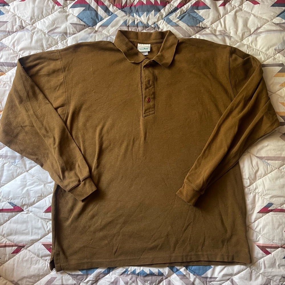 LL Bean Long Sleeve Polo